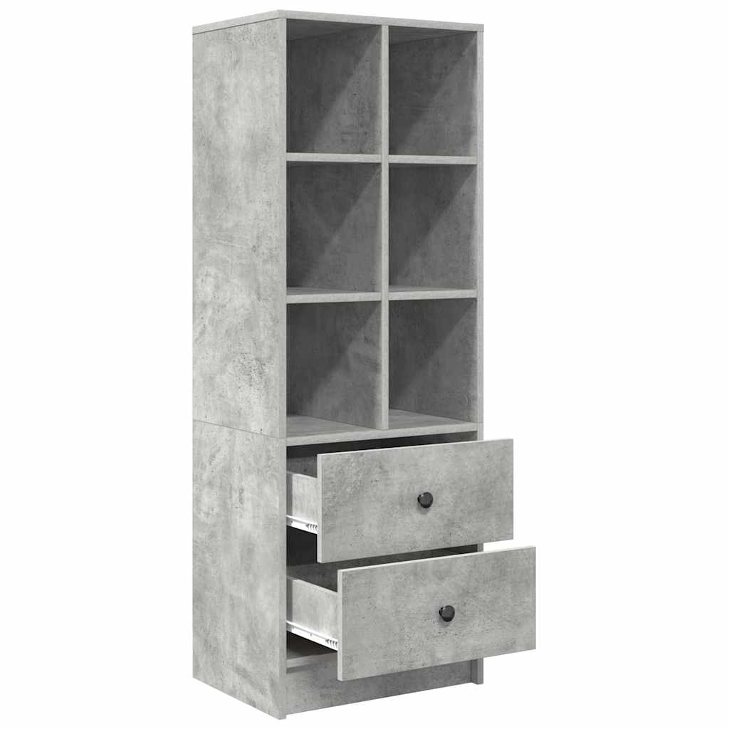 Credenza con cassetto Grigio cemento 45,5 x 34 x 127 cm