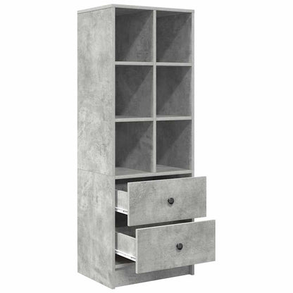 Credenza con cassetto Grigio cemento 45,5 x 34 x 127 cm
