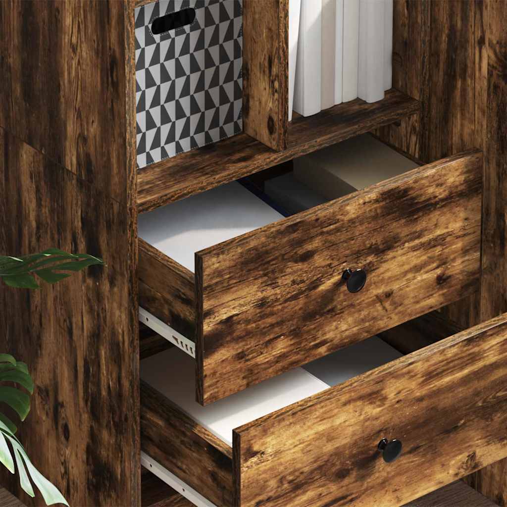 Credenza con cassetto Rovere fumé 45,5 x 34 x 127 cm