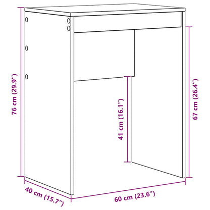 Scrivania Rovere artigianale 60 x 40 x 76 cm | homemem39