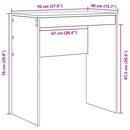 Scrivania Grigio Sonoma 70 x 40 x 76 cm | homemem39