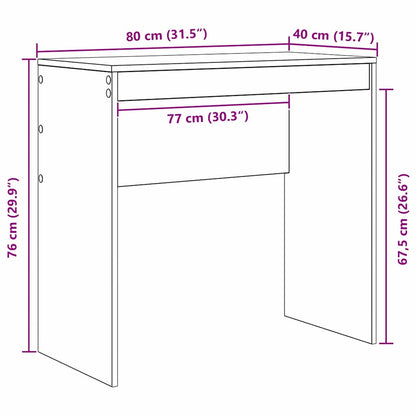 Scrivania Rovere fumé 80 x 40 x 76 cm | homemem39