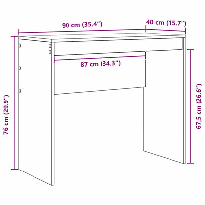 Scrivania Legno vecchio 90 x 40 x 76 cm