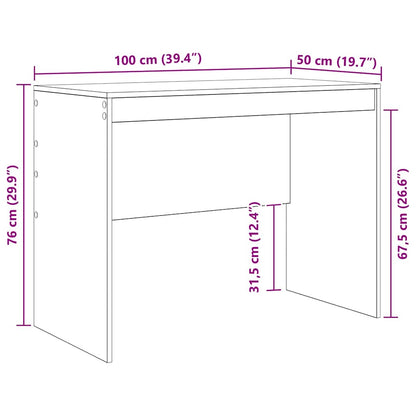Scrivania Grigio cemento 100 x 50 x 76 cm | homemem39
