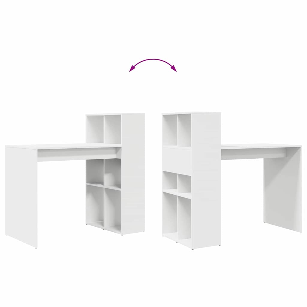 Scrivania Bianco 108 x 55 x 103.5 cm Legno multistrato | homemem39