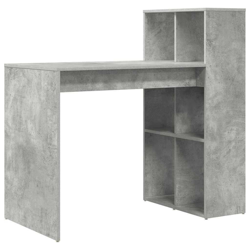 Scrivania Grigio cemento 108 x 55 x 103.5 cm Legno multistrato | homemem39