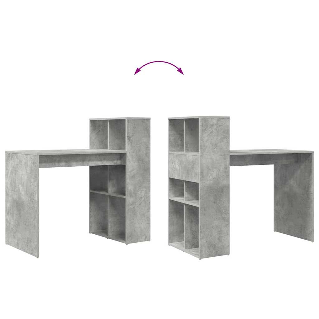Scrivania Grigio cemento 108 x 55 x 103.5 cm Legno multistrato