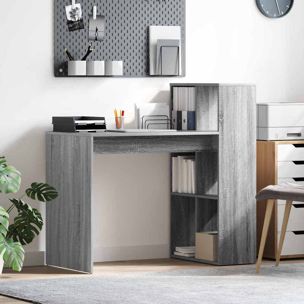 Scrivania Grigio Sonoma 108 x 55 x 103.5 cm Legno multistrato | homemem39