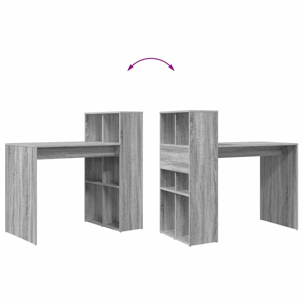 Scrivania Grigio Sonoma 108 x 55 x 103.5 cm Legno multistrato | homemem39