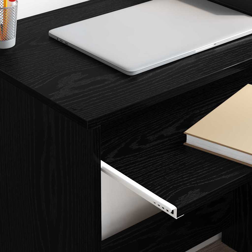 Scrivania Rovere Nero 106 x 41 x 88.5 cm Legno multistrato | homemem39