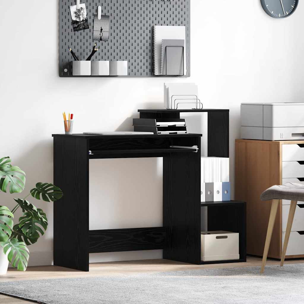 Scrivania Rovere Nero 106 x 41 x 88.5 cm Legno multistrato | homemem39