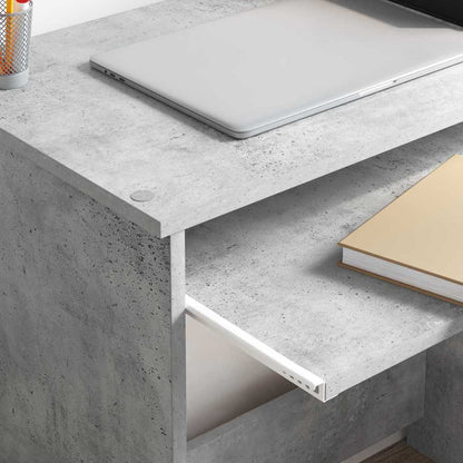 Scrivania Grigio cemento 106 x 41 x 88.5 cm Legno multistrato | homemem39