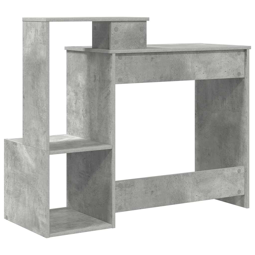 Scrivania Grigio cemento 106 x 41 x 88.5 cm Legno multistrato | homemem39