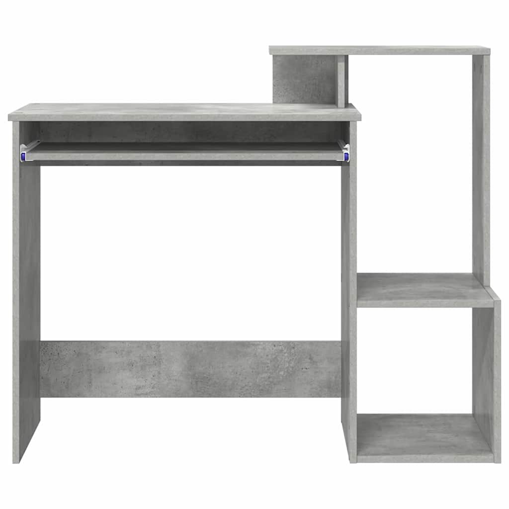 Scrivania Grigio cemento 106 x 41 x 88.5 cm Legno multistrato | homemem39
