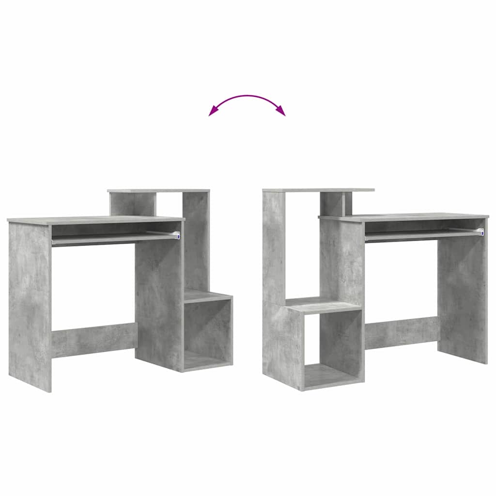 Scrivania Grigio cemento 106 x 41 x 88.5 cm Legno multistrato