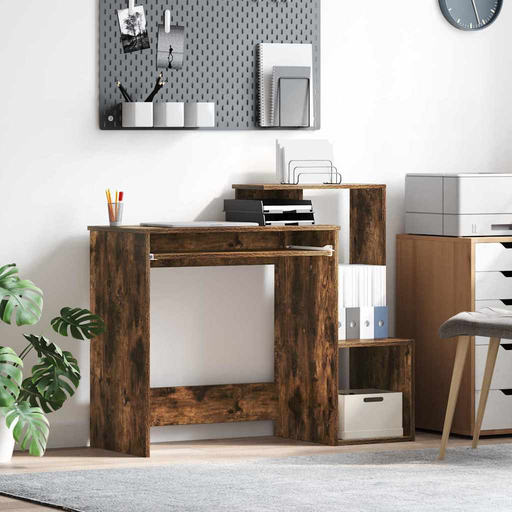Scrivania Rovere fumé 106 x 41 x 88.5 cm Legno multistrato | homemem39