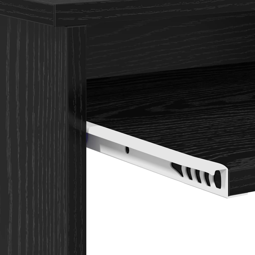Scrivania Rovere Nero 120,5 x 44 x 88,5 cm Legno multistrato