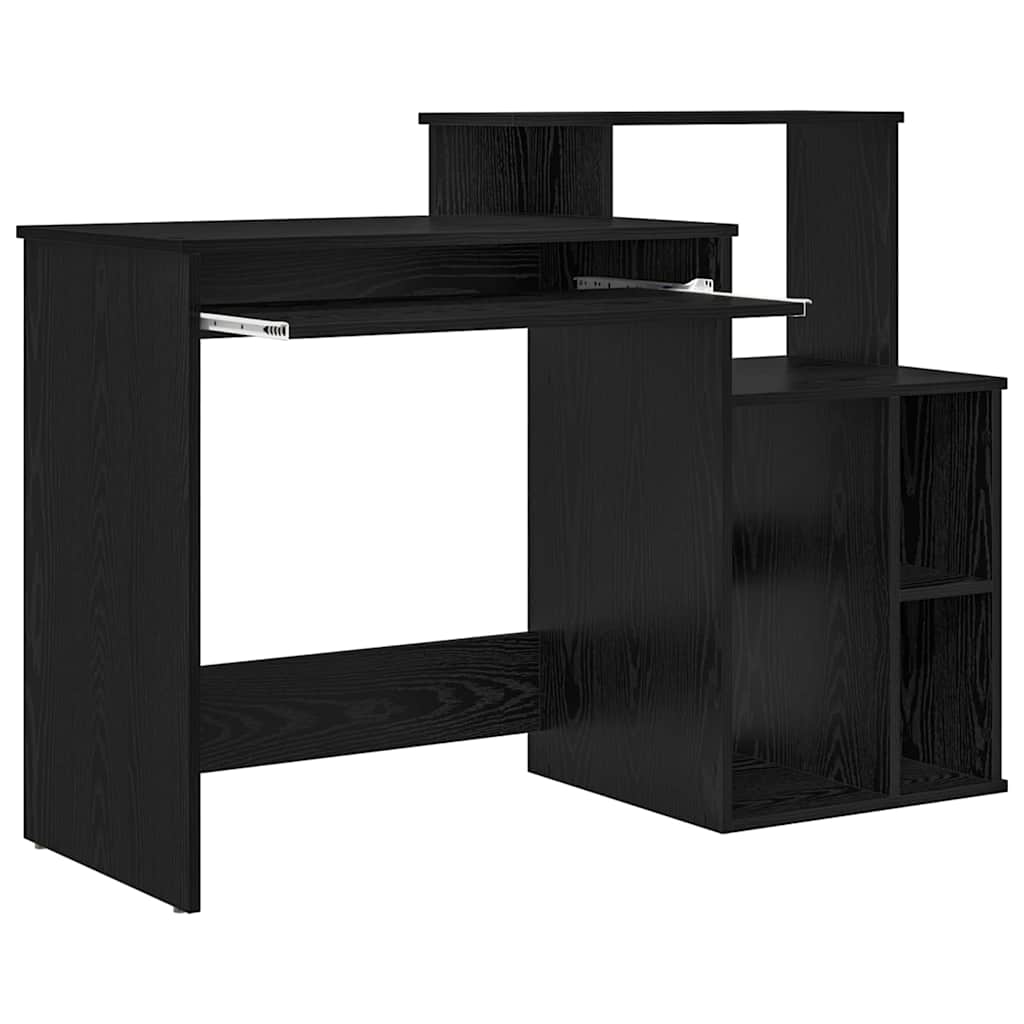 Scrivania Rovere Nero 120,5 x 44 x 88,5 cm Legno multistrato