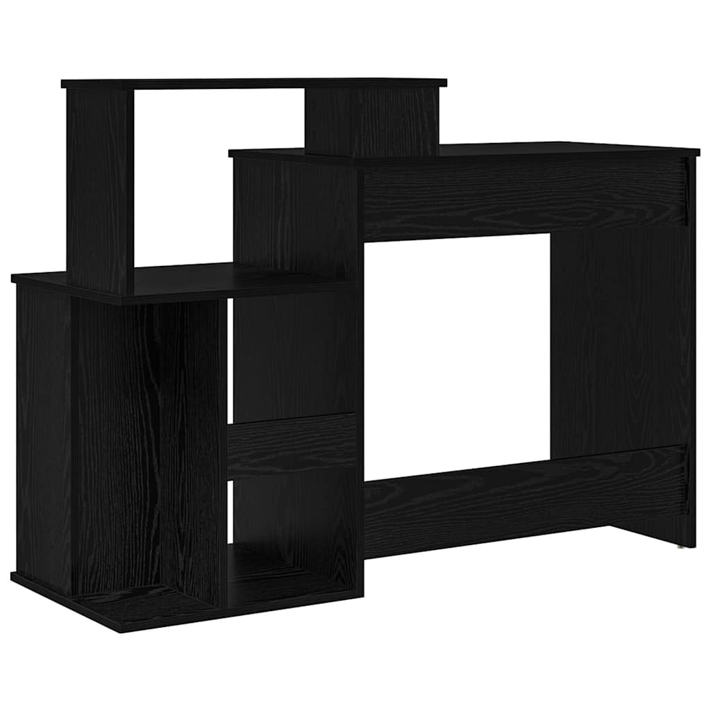 Scrivania Rovere Nero 120,5 x 44 x 88,5 cm Legno multistrato