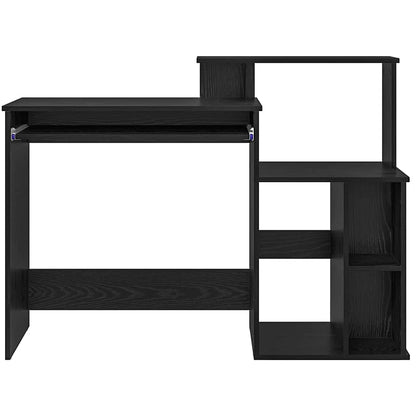 Scrivania Rovere Nero 120,5 x 44 x 88,5 cm Legno multistrato | homemem39