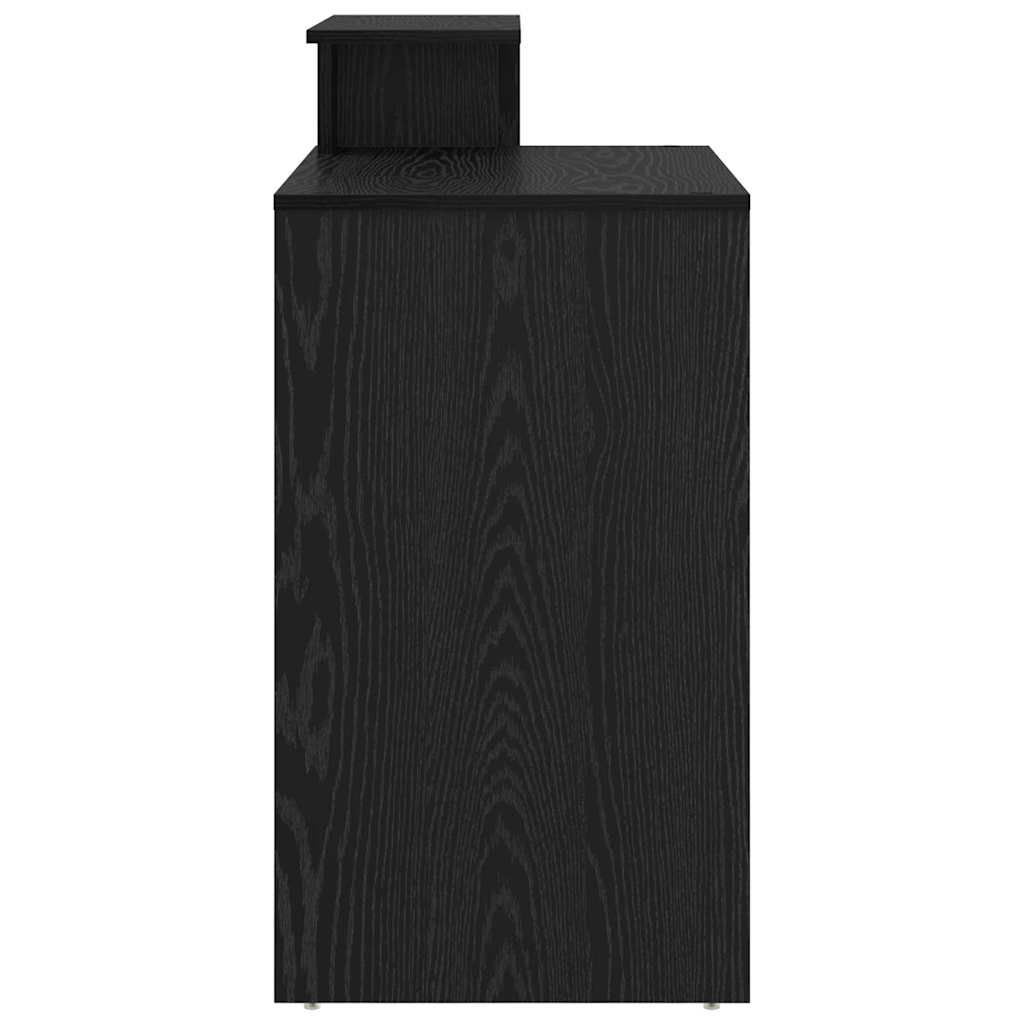 Scrivania Rovere Nero 120,5 x 44 x 88,5 cm Legno multistrato | homemem39