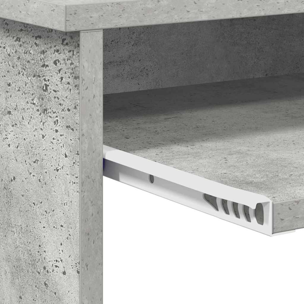 Scrivania Grigio cemento 120,5 x 44 x 88,5 cm Legno multistrato | homemem39