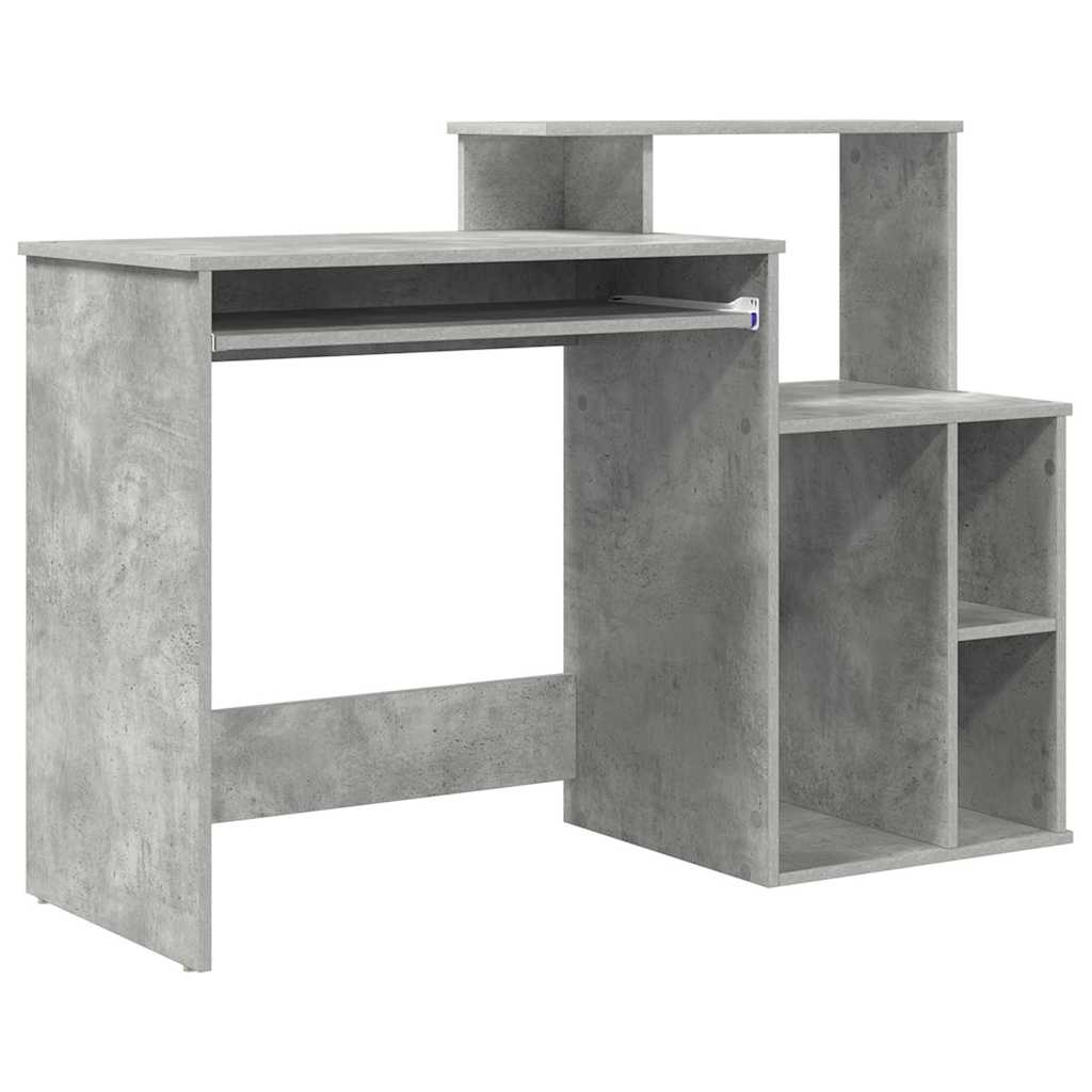 Scrivania Grigio cemento 120,5 x 44 x 88,5 cm Legno multistrato