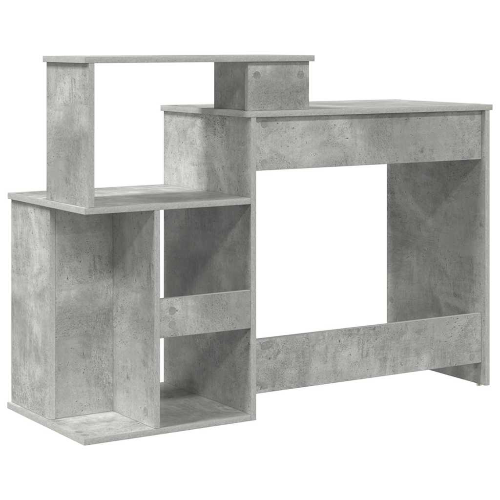 Scrivania Grigio cemento 120,5 x 44 x 88,5 cm Legno multistrato