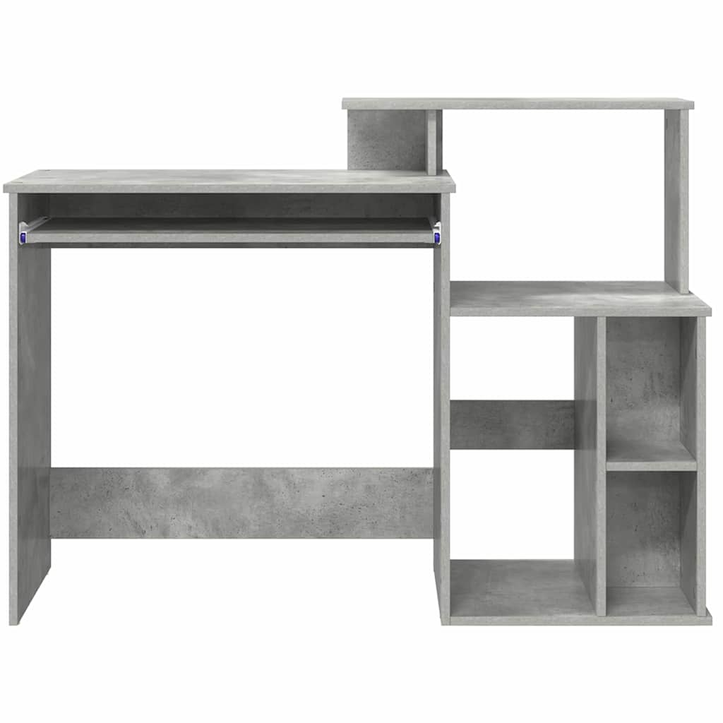 Scrivania Grigio cemento 120,5 x 44 x 88,5 cm Legno multistrato | homemem39