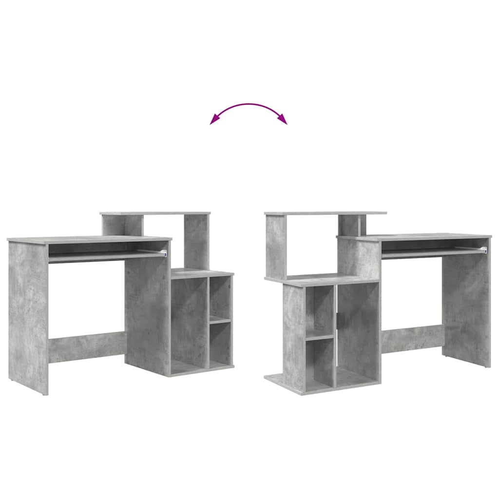 Scrivania Grigio cemento 120,5 x 44 x 88,5 cm Legno multistrato