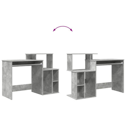 Scrivania Grigio cemento 120,5 x 44 x 88,5 cm Legno multistrato