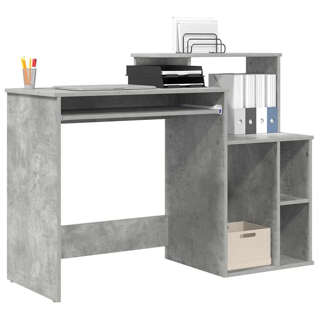 Scrivania Grigio cemento 120,5 x 44 x 88,5 cm Legno multistrato