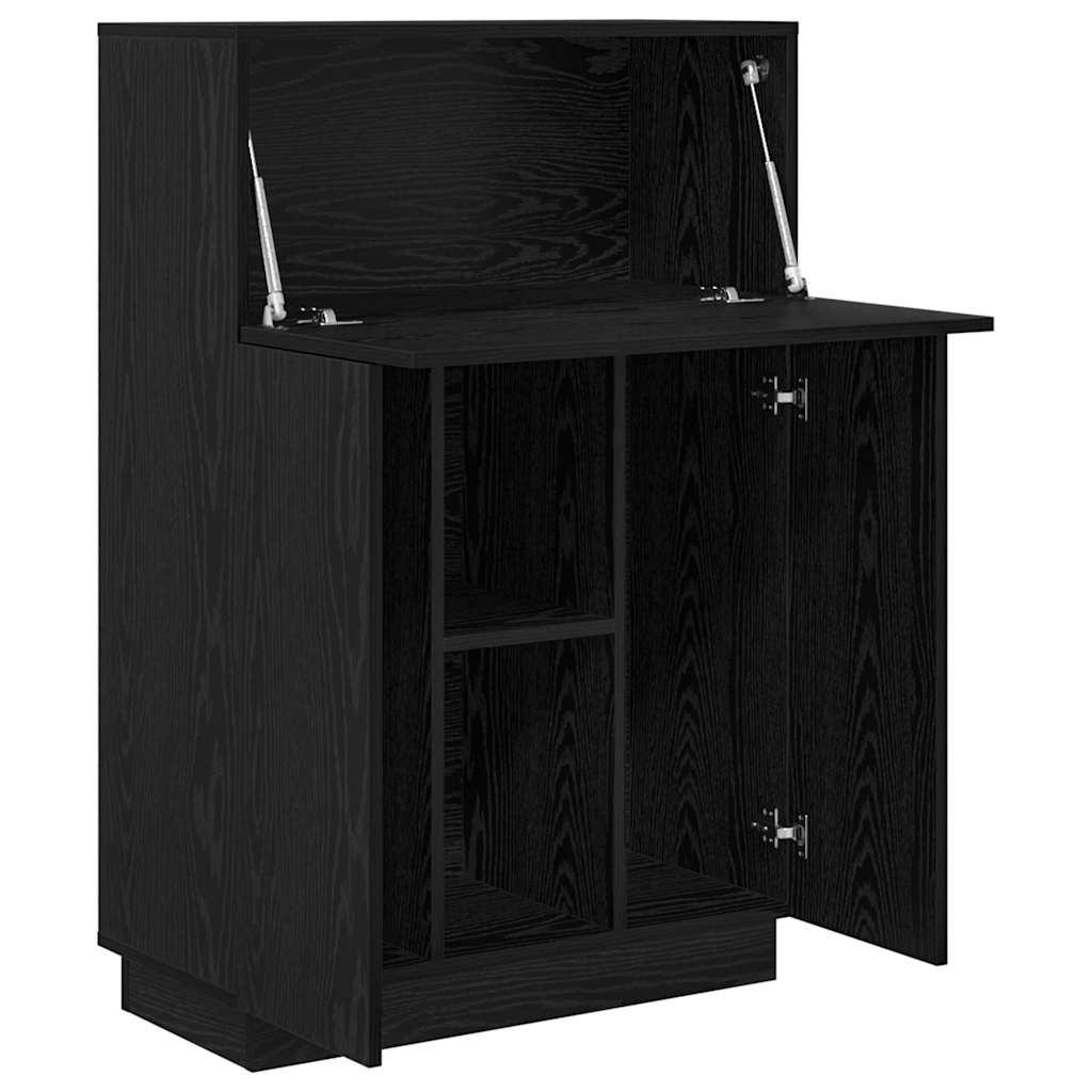 Scrivania Rovere Nero 71,5 x 31,5 x 106,5 cm Legno multistrato | homemem39