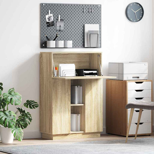Scrivania con lo scaffale Rovere Sonoma 71,5 x 31,5 x 106,5 cm