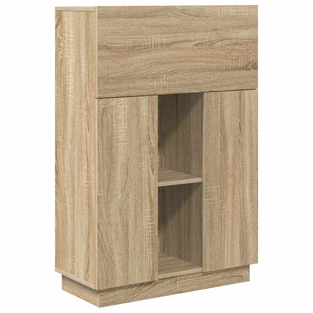 Scrivania con lo scaffale Rovere Sonoma 71,5 x 31,5 x 106,5 cm