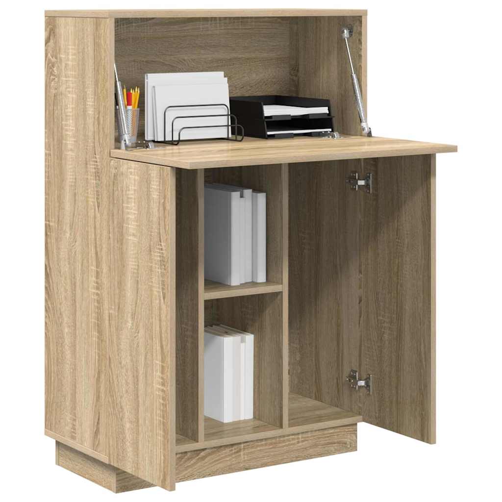 Scrivania con lo scaffale Rovere Sonoma 71,5 x 31,5 x 106,5 cm | homemem39