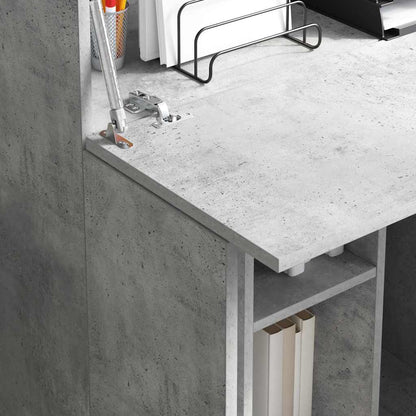 Scrivania con lo scaffale Grigio cemento 71,5 x 31,5 x 106,5 cm | homemem39