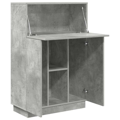 Scrivania con lo scaffale Grigio cemento 71,5 x 31,5 x 106,5 cm