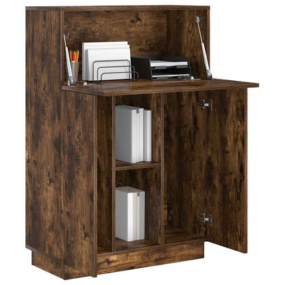 Scrivania Rovere fumé 71,5 x 31,5 x 106,5 cm Legno multistrato | homemem39