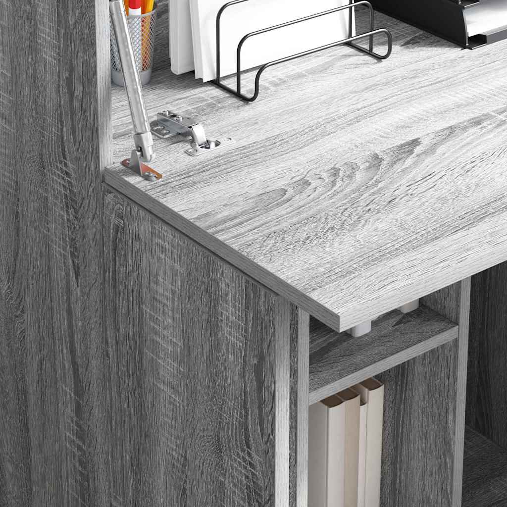 Scrivania con lo scaffale Grigio Sonoma 71,5 x 31,5 x 106,5 cm | homemem39