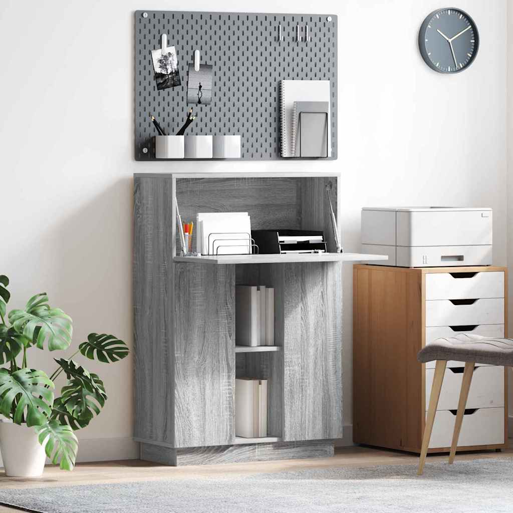 Scrivania con lo scaffale Grigio Sonoma 71,5 x 31,5 x 106,5 cm | homemem39