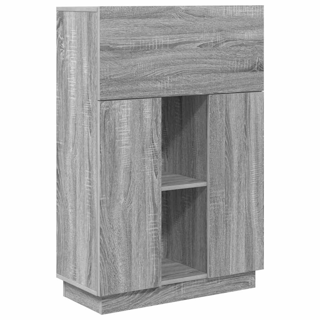 Scrivania con lo scaffale Grigio Sonoma 71,5 x 31,5 x 106,5 cm | homemem39