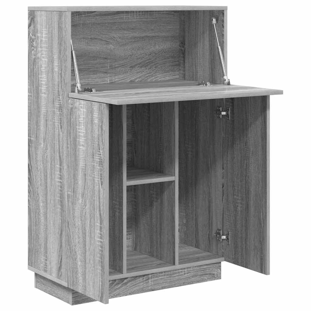 Scrivania con lo scaffale Grigio Sonoma 71,5 x 31,5 x 106,5 cm | homemem39