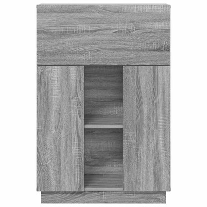Scrivania con lo scaffale Grigio Sonoma 71,5 x 31,5 x 106,5 cm
