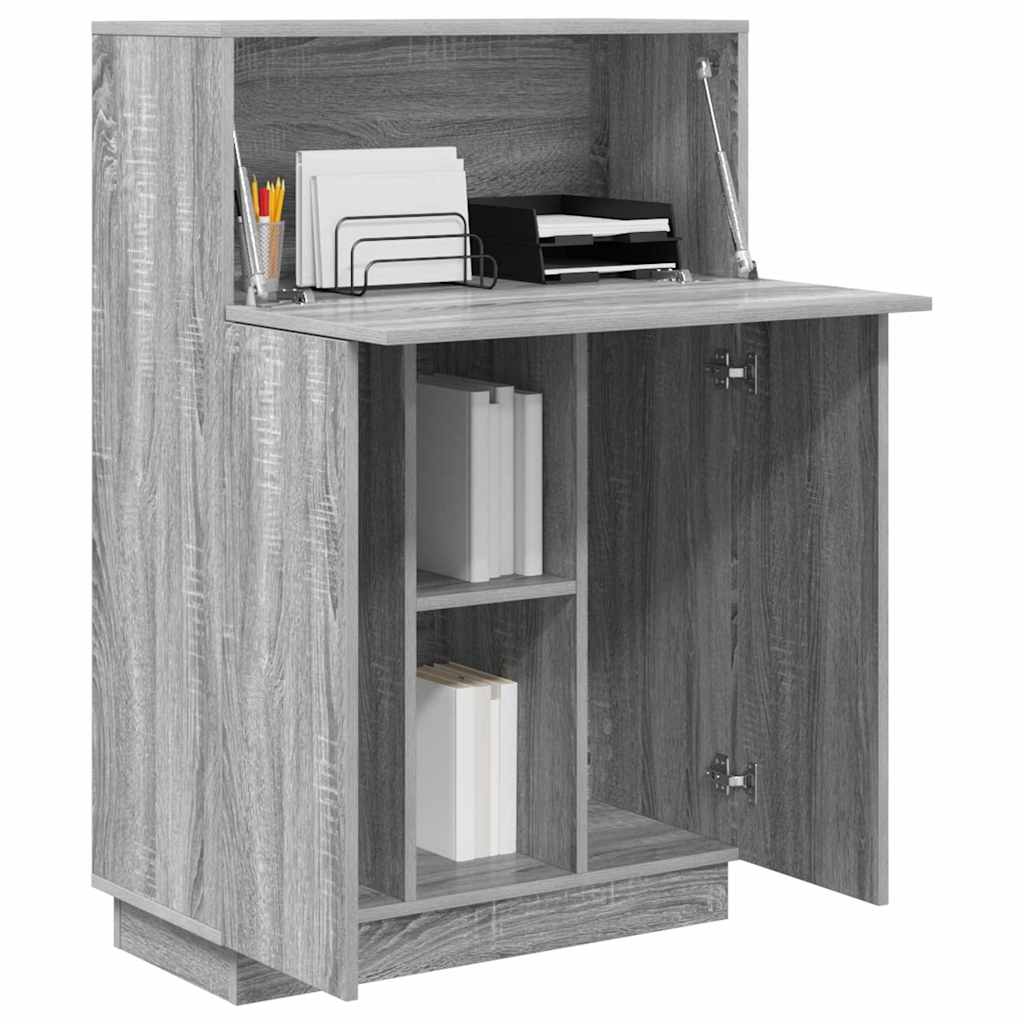 Scrivania con lo scaffale Grigio Sonoma 71,5 x 31,5 x 106,5 cm