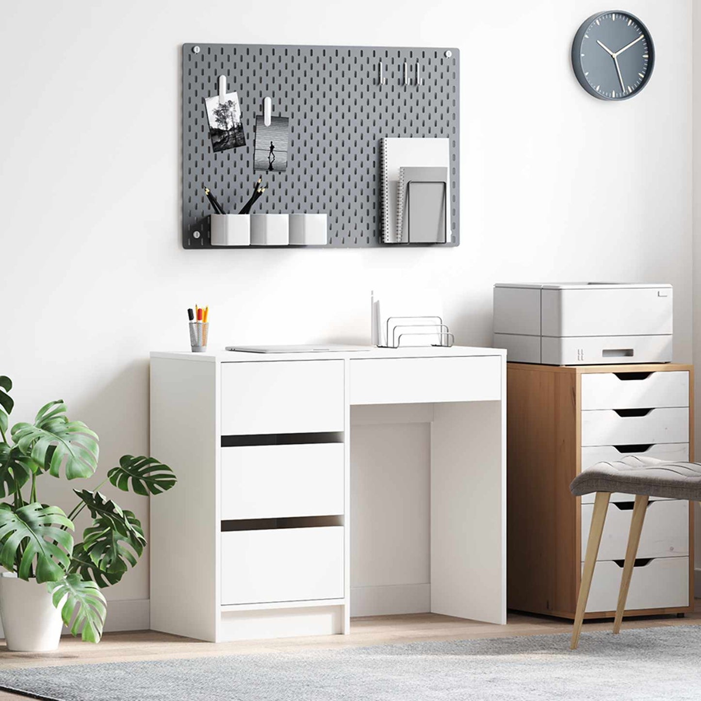 Scrivania Bianco 90 x 37.5 x 75 cm Legno multistrato