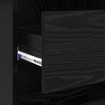 Scrivania Rovere Nero 90 x 37.5 x 75 cm Legno multistrato | homemem39