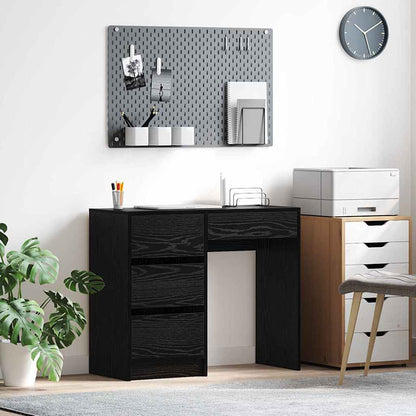Scrivania Rovere Nero 90 x 37.5 x 75 cm Legno multistrato | homemem39