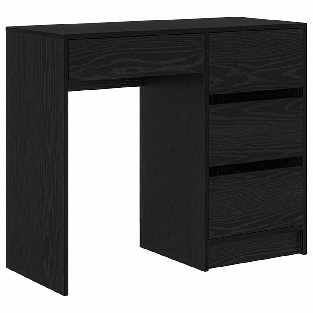 Scrivania Rovere Nero 90 x 37.5 x 75 cm Legno multistrato | homemem39