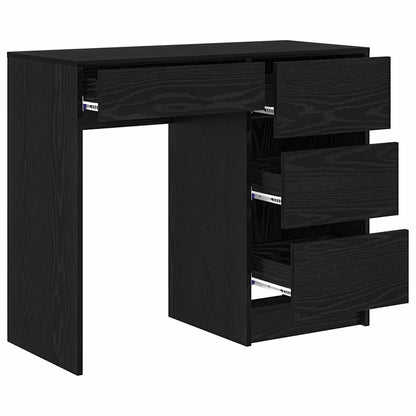Scrivania Rovere Nero 90 x 37.5 x 75 cm Legno multistrato | homemem39